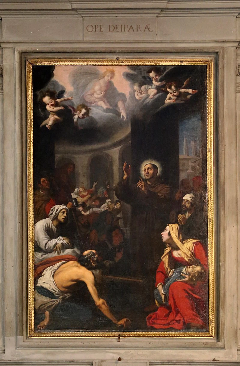 Il beato Salvatore da Orta che guarisce i malati - Ognissanti, Firenze